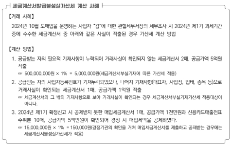 발급지연 가산세 계산 사례