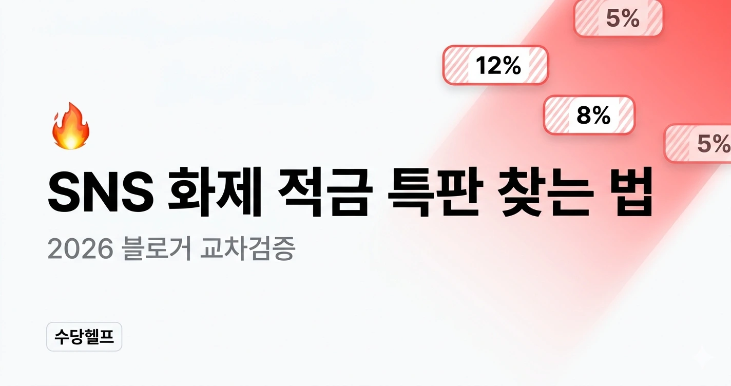 2026 적금 특판 찾는 법 - 카카오뱅크 한달적금, 새마을금고 특판, 신목신협, 청년미래적금