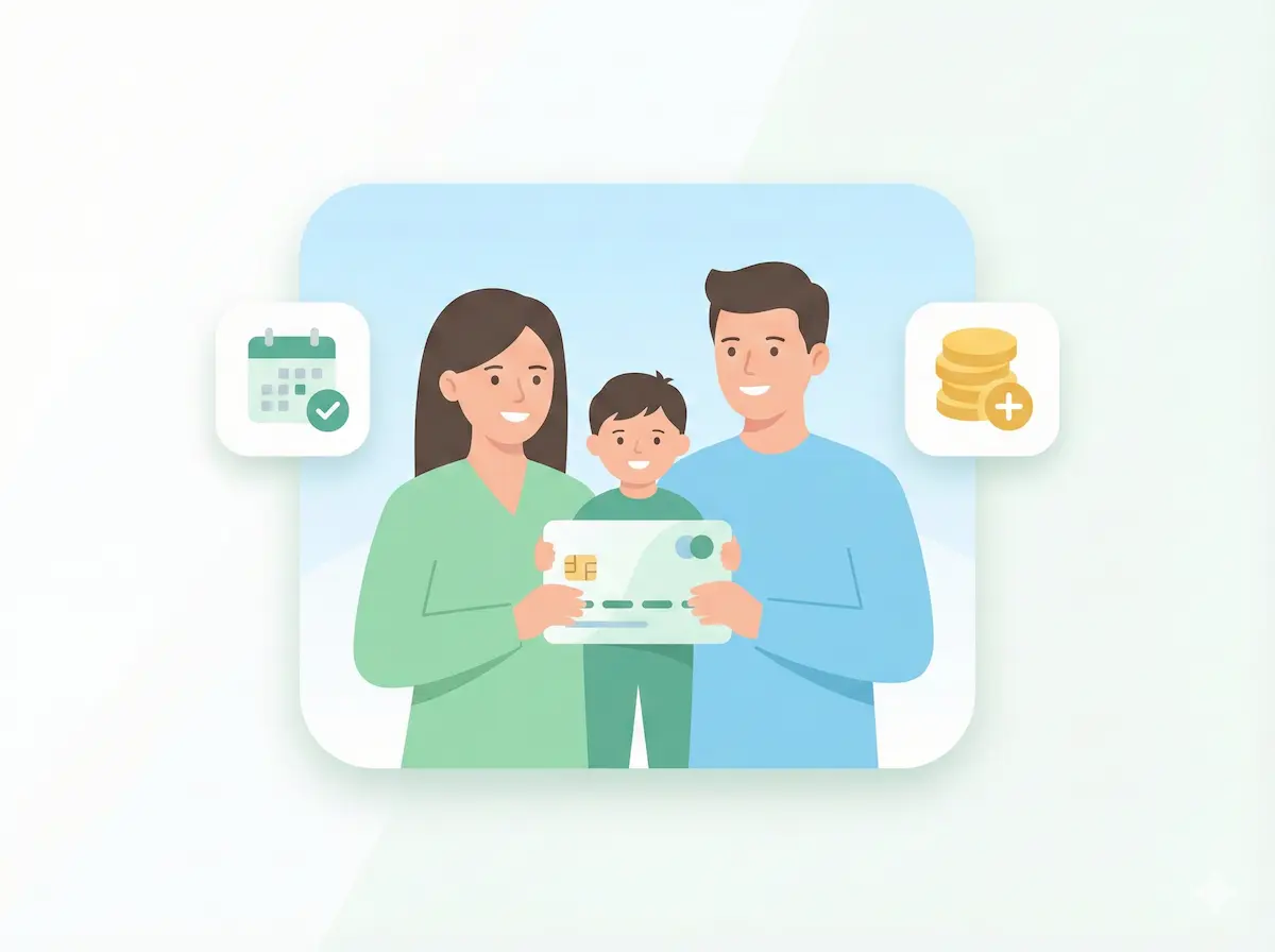 아동수당 가이드 대표이미지 – 만 나이 기준 월 지급 지원제도 안내 일러스트